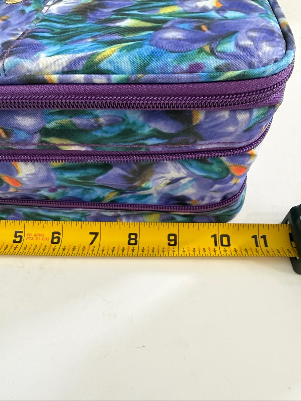 JOY MANGANO Purple Iris Jewelry Travel Organizer Zippered Carry - Picture 5 of 8